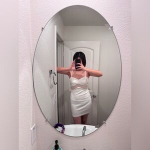 Elegant White Bath Mirror